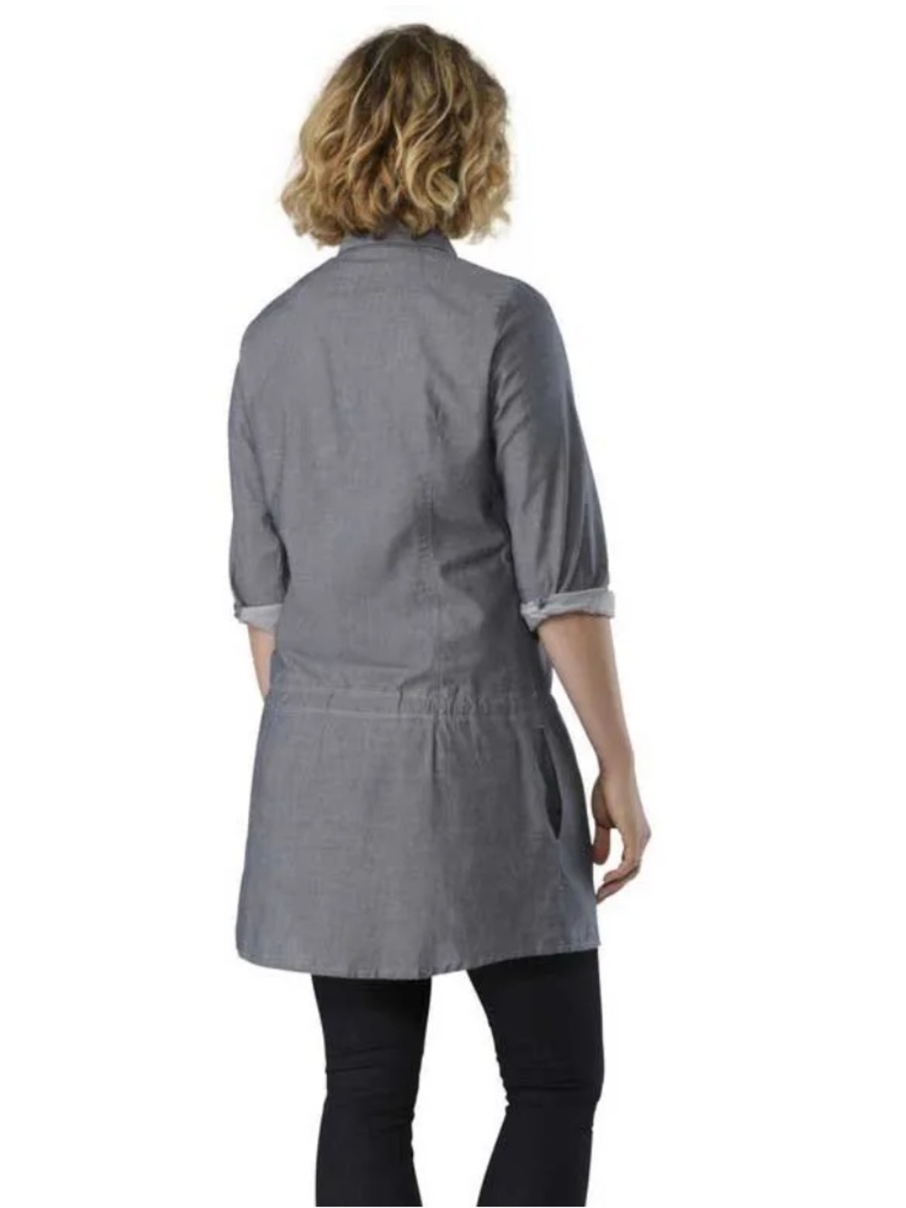 Arc'teryx Blanchard Tunic Shirt Drawstring Grey 3/4 Sleeve Sz S - Picture 3 of 16